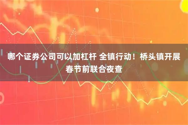 哪个证券公司可以加杠杆 全镇行动！桥头镇开展春节前联合夜查