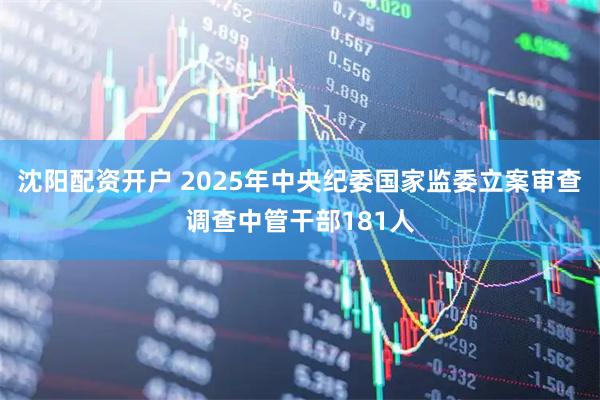 沈阳配资开户 2025年中央纪委国家监委立案审查调查中管干部181人